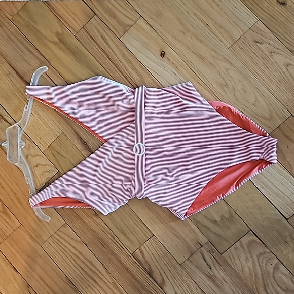 Onia Michelle Belted Striped One-Piece Swimsuit - Picture 5 of 6